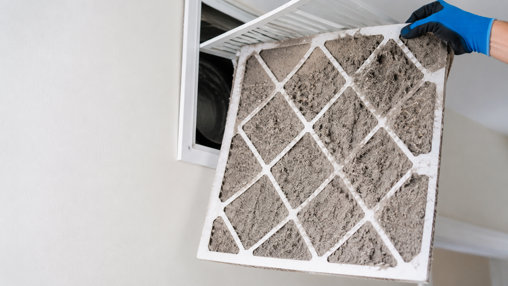 Dirty air filter needing replacement