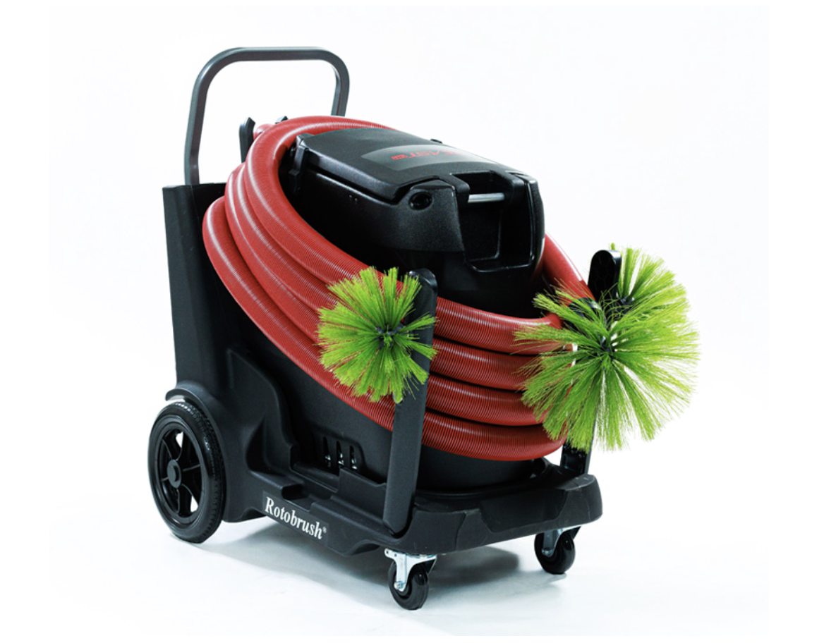 Technician using a Rotobrush system in a South Florida home